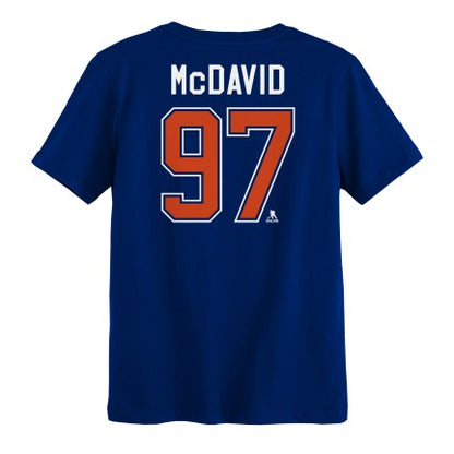 Kids NHL Edmonton Oilers Connor McDavid #97 Name & Number T-Shirt 'C'