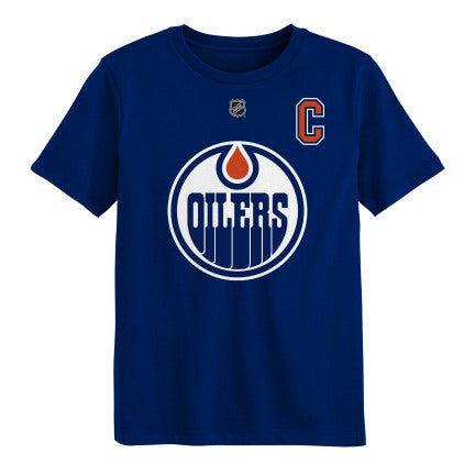 Kids NHL Edmonton Oilers Connor McDavid #97 Name & Number T-Shirt 'C'