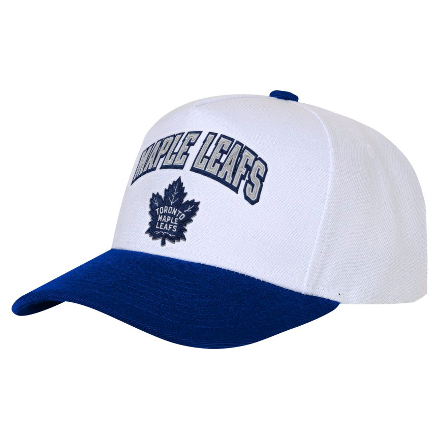 Youth Toronto Maple Leafs Outerstuff Puff Wordmark Snapback Hat - White