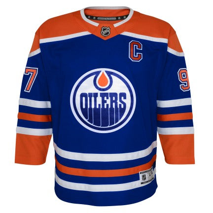 Youth NHL Edmonton Oilers Connor McDavid #97 Outerstuff Home Replica Jersey 'C'