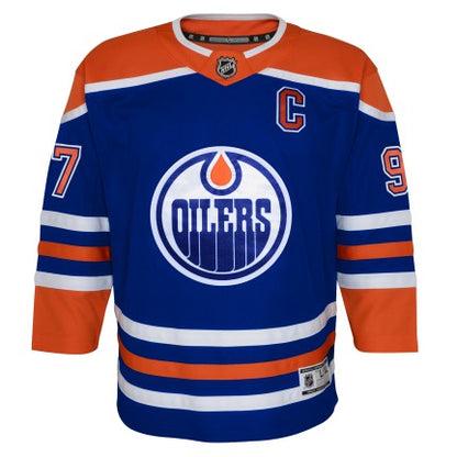 Youth NHL Edmonton Oilers Connor McDavid #97 Outerstuff Home Replica Jersey 'C'