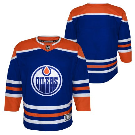 Child 4-7 NHL Edmonton Oilers OuterStuff Blank Home Replica Jersey - Dark Blue