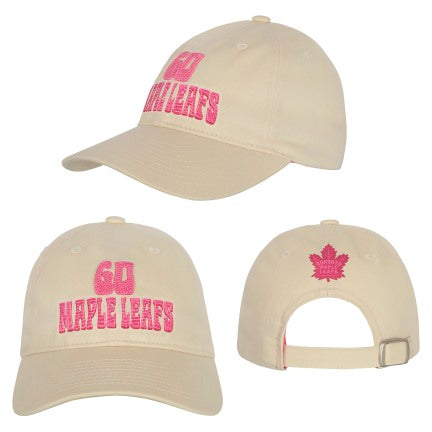 Girls Go Toronto Maple Leafs NHL Unstruct Pink Adjustable Cap