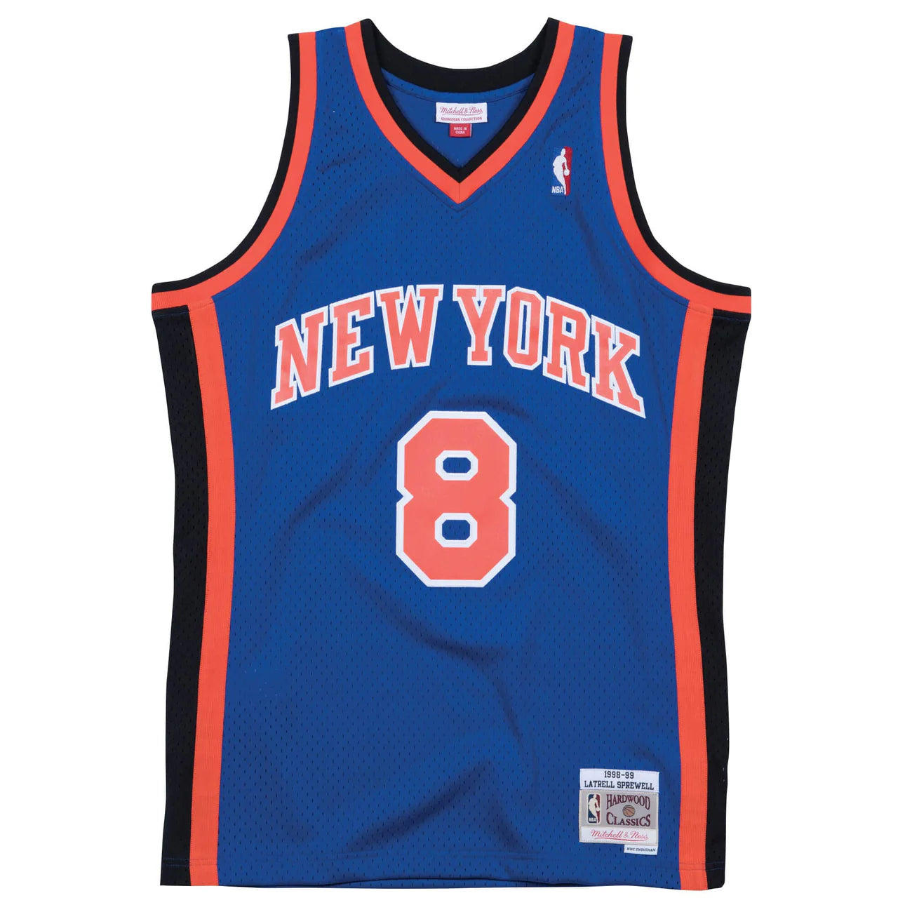 Latrell Sprewell #8 New York Knicks Mitchell & Ness 1998-99 Hardwood Classic Swingman Jersey