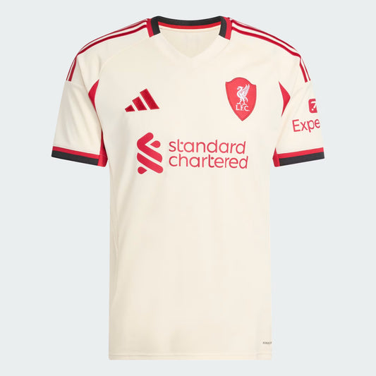 Liverpool F.C. Adidas 2025/26 Away Replica Jersey - Cream