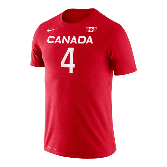 Men's Nike Red Canada Basketball #4 Legend T-Shirt