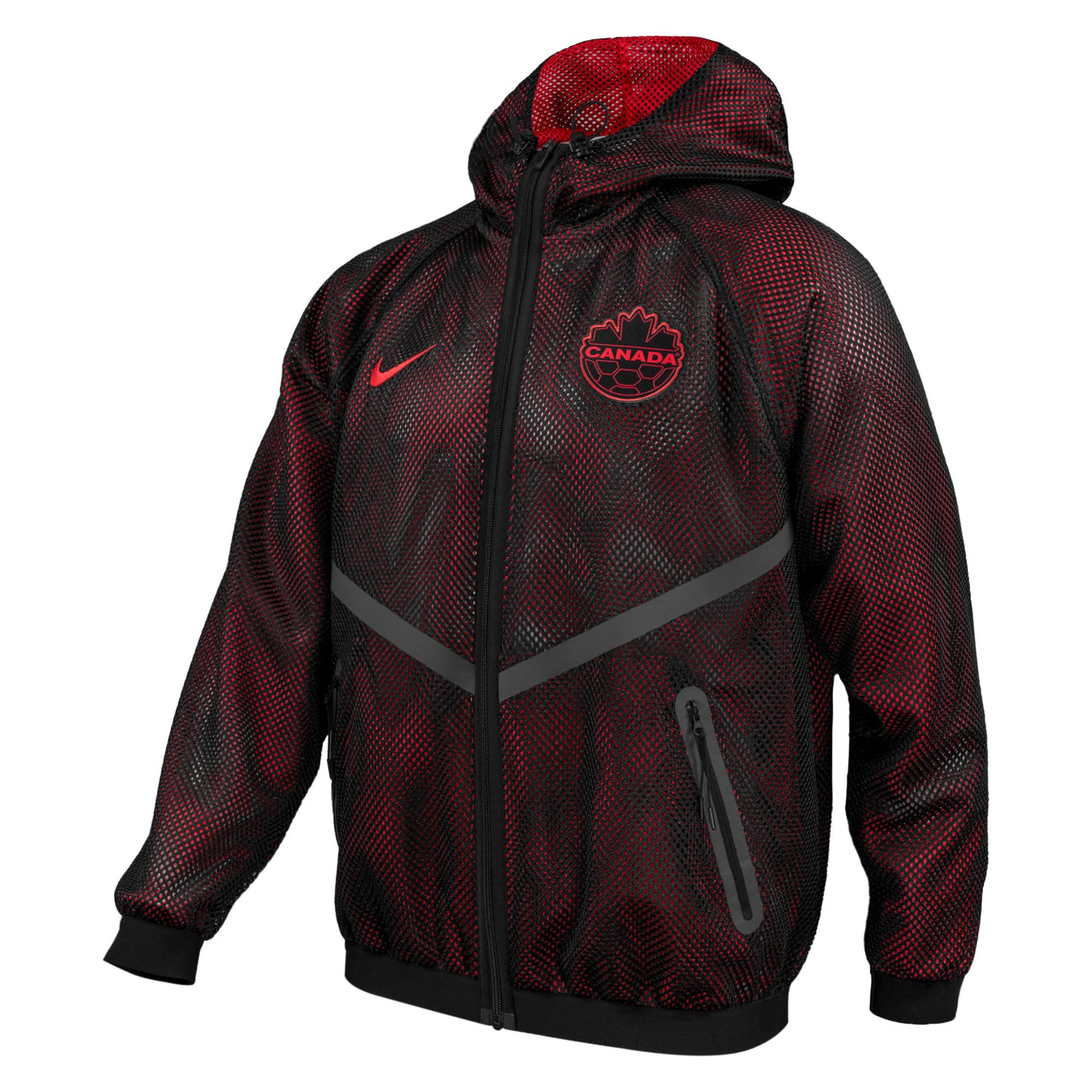 Canada Soccer National Team World Cup 2026 Sportswear Anthem Jacket - Black/Red
