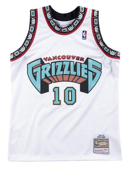 Mike Bibby #10 Vancouver Grizzlies Mitchell & Ness Hardwood Classic Swingman Jersey - White