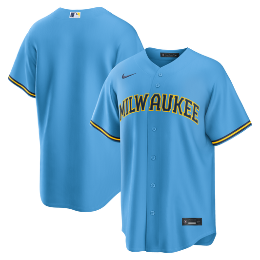 Milwaukee Brewers Nike Alternate Replica Jersey - Powder Blue