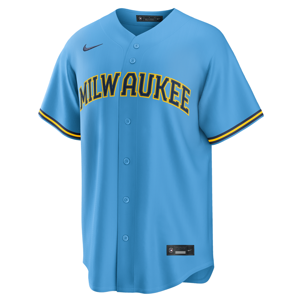 Milwaukee Brewers Nike Alternate Replica Jersey - Powder Blue