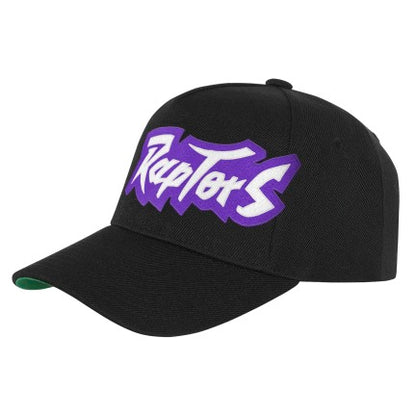 Youth Mitchell & Ness Black Toronto Raptors Busted Logo Wordmark Wrap-Around Pro Pinch Adjustable Hat
