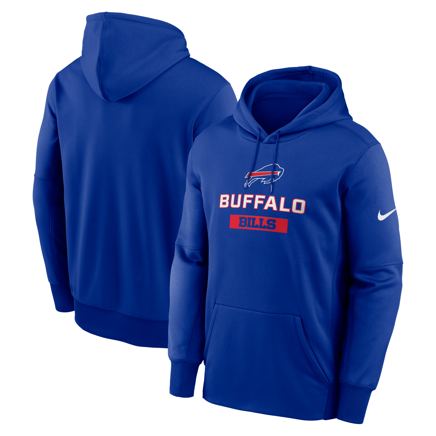 Buffalo Bills Nike Old Royal Therma Pullover Hoodie