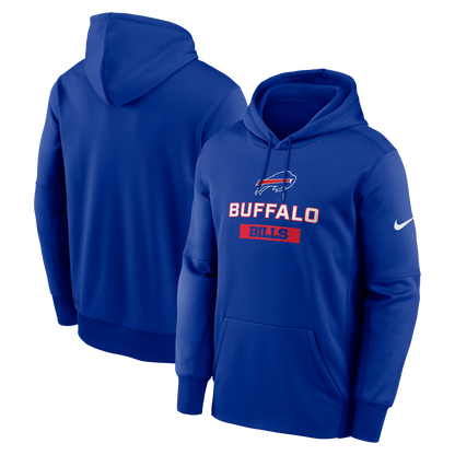 Buffalo Bills Nike Old Royal Therma Pullover Hoodie
