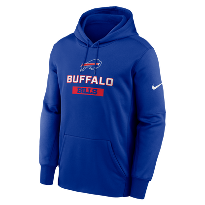 Buffalo Bills Nike Old Royal Therma Pullover Hoodie