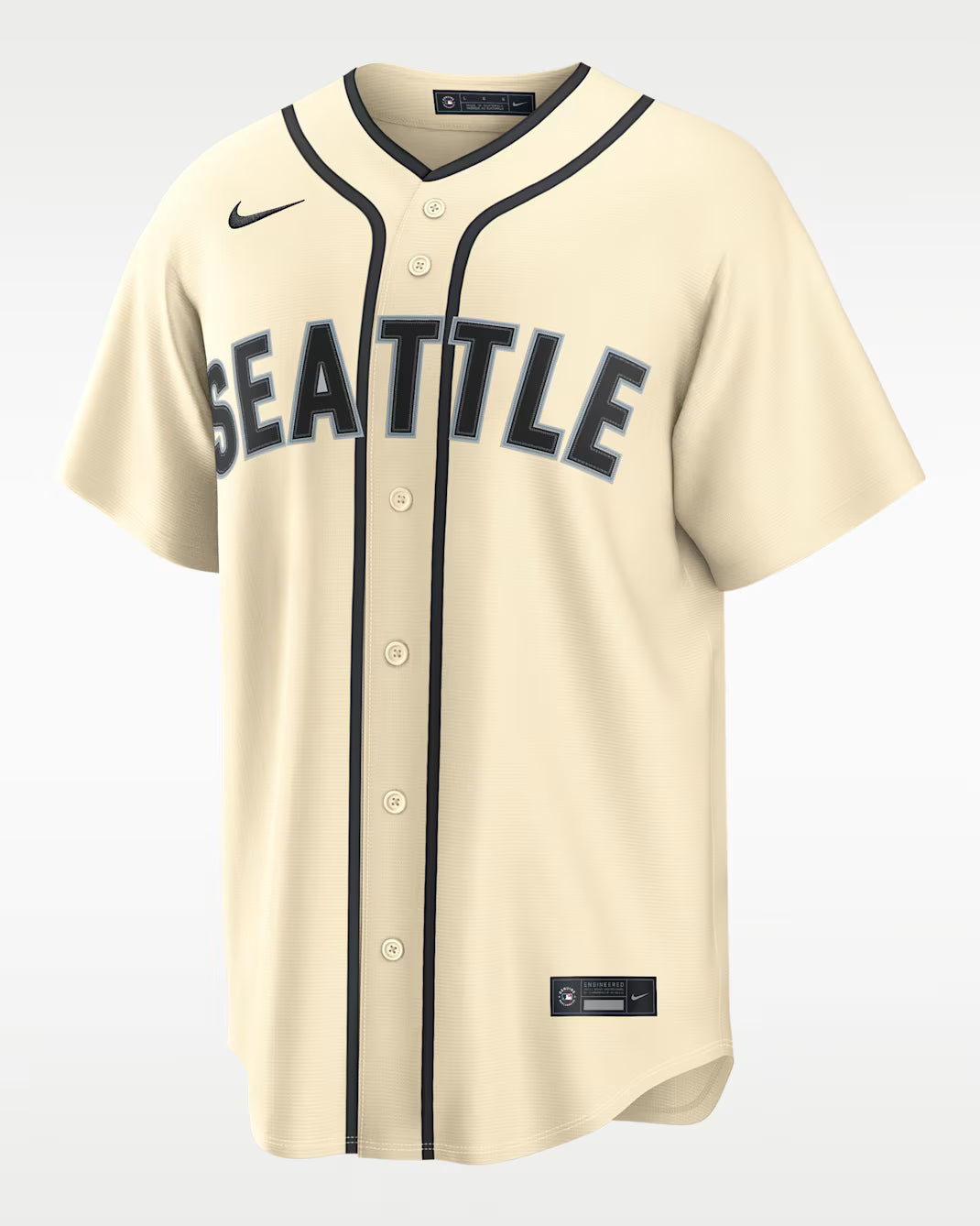 Seattle Mariners Nike Alternate 2 Replica Jersey - Cream