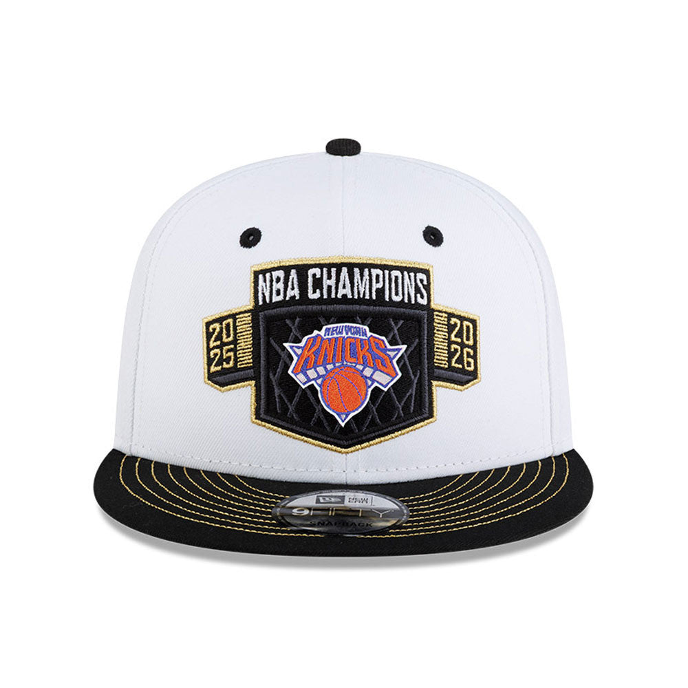New York Knicks New Era 2026 NBA Finals Champions Locker Room 9FIFTY Snapback Hat - Black