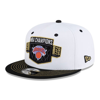 New York Knicks New Era 2026 NBA Finals Champions Locker Room 9FIFTY Snapback Hat - Black