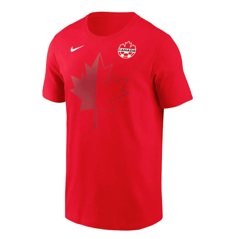 Canada Soccer National World Cup 2026 Primary Leaf Logo T-shirt - Red