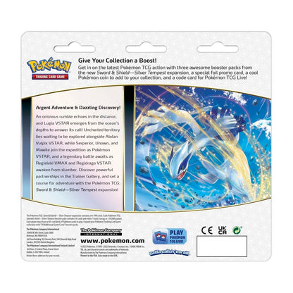 Pokémon TCG : Sword and Shield-Silver Tempest 3 booster pack + collectable coin Togetic Card - Pro League Sports Collectibles Inc.