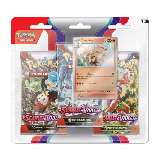 Pokémon TCG :Scarlet & Violet 3 Booster Packs & Arcanine Promo Card