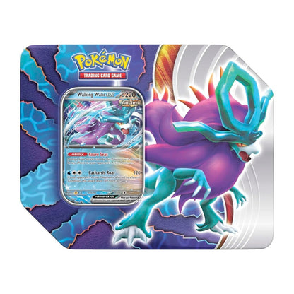Pokémon TCG: Paradox Clash Tin (Iron Leaves ex, Walking Wake ex)