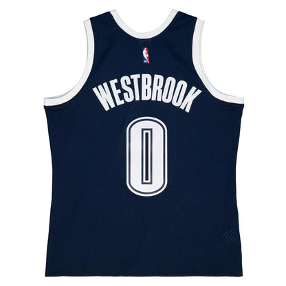 Russel Westbrook #0 Oklahoma City Thunder 2015-16 Hardwood Classic Mitchell & Ness Navy Alternate Swingman Jersey