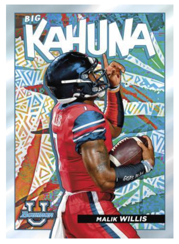 2021-22 Bowman University Football Hobby Pack - 4 Cards - Pro League Sports Collectibles Inc.