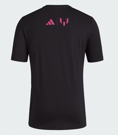 Youth Messi Adidas Mural Tee - Black