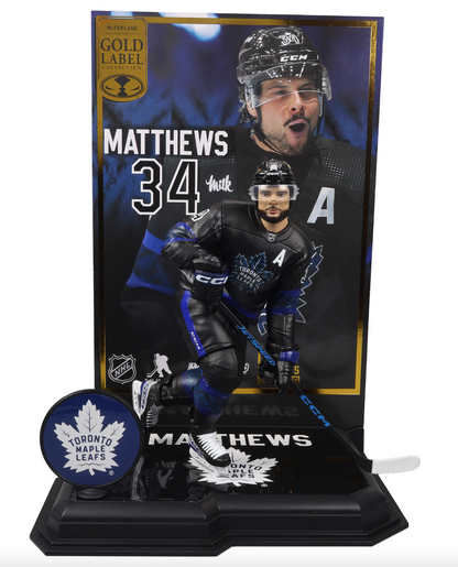 McFarlane NHL  Sports Picks - Auston Matthews Black Jersey Figure - Toronto Maple Leafs