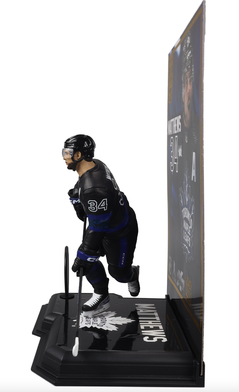 McFarlane NHL  Sports Picks - Auston Matthews Black Jersey Figure - Toronto Maple Leafs