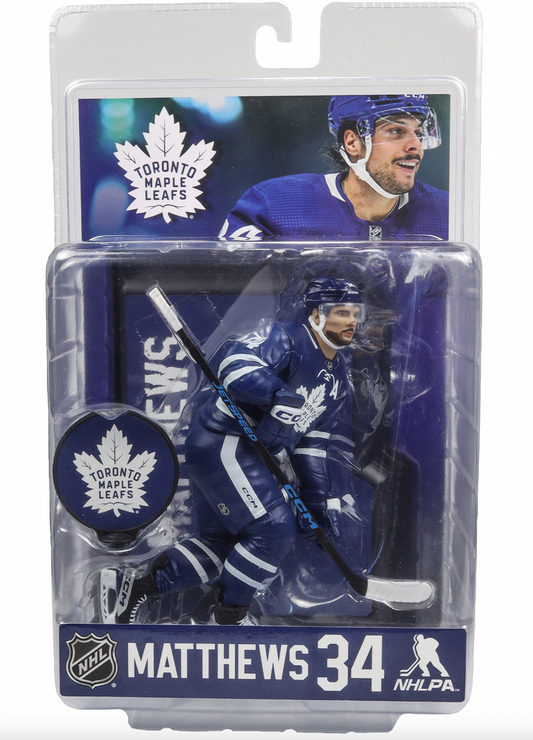 McFarlane NHL  Sports Picks - Auston Matthews Blue Jersey Figure - Toronto Maple Leafs