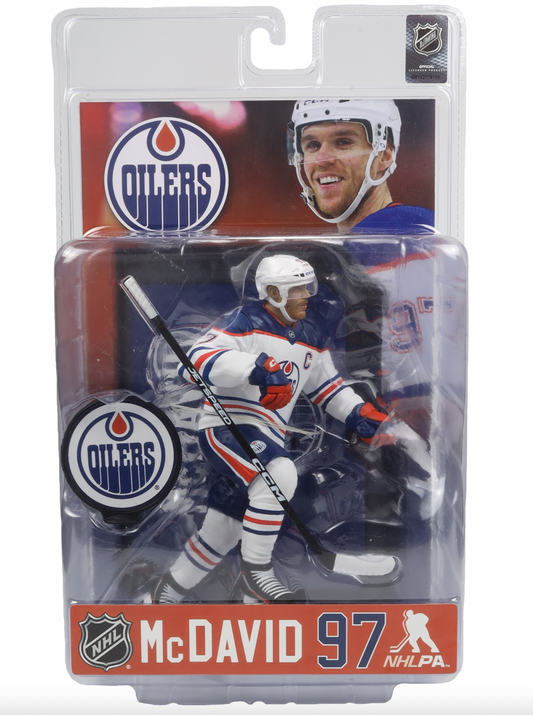 McFarlane NHL  Sports Picks - Conor McDavid White Jersey Figure - Edmonton Oilers