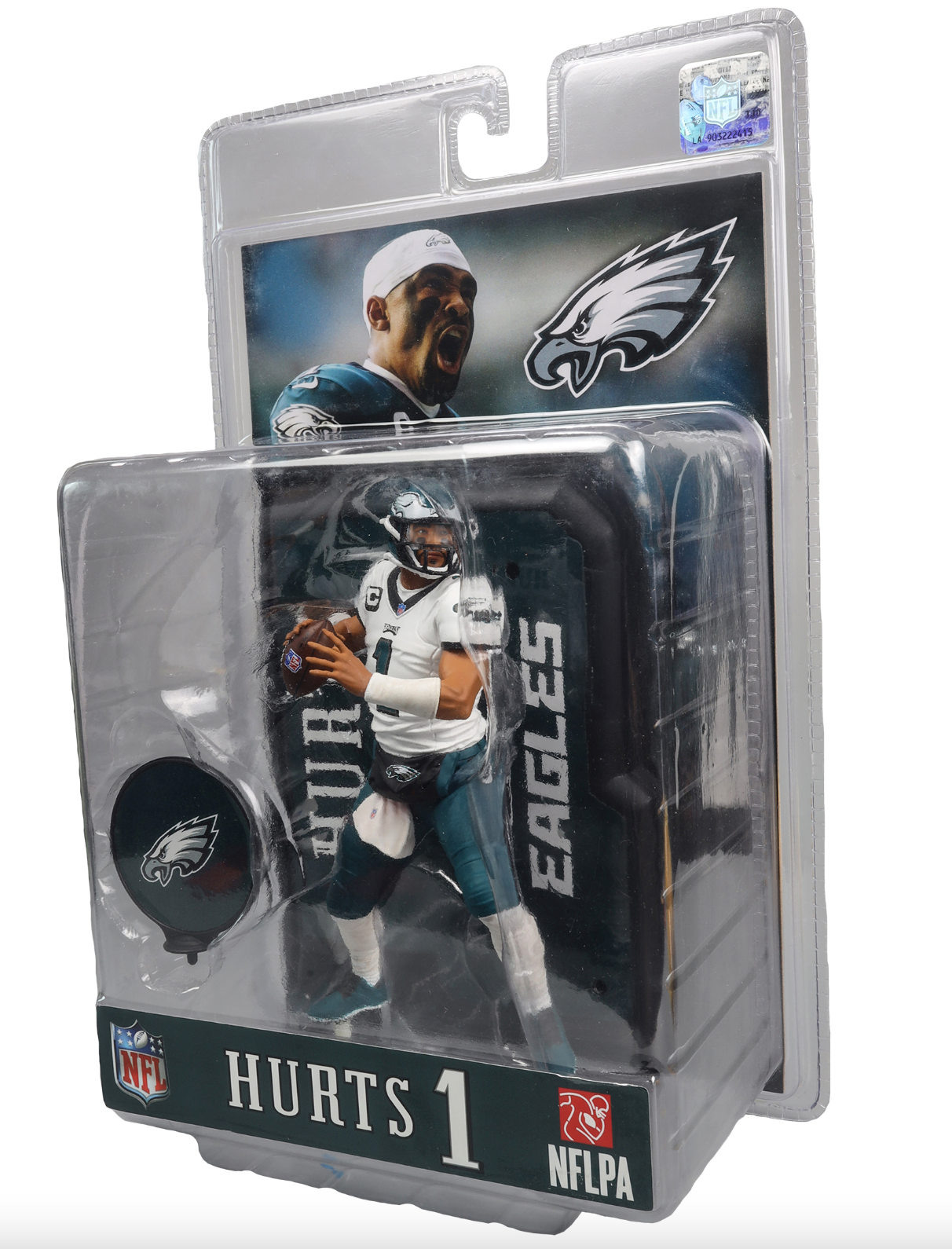 McFarlane NFL  Sports Picks - Jalen Hurts White Jersey Figure - Philadelphia Eagles