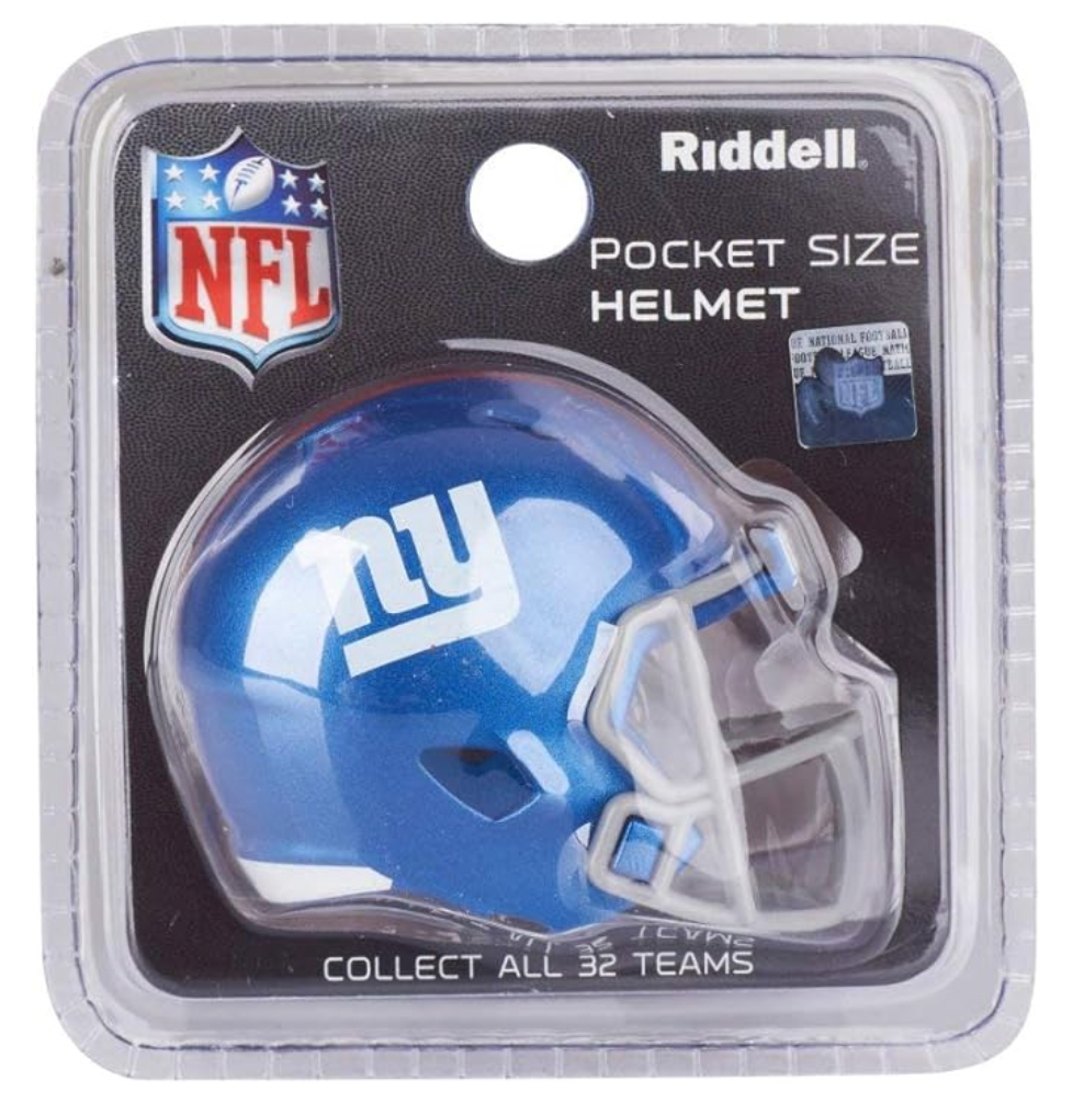 New York Giants  NFL Riddell Speed Pocket PRO Micro/Pocket-Size/Mini Football Helmet - Pro League Sports Collectibles Inc.