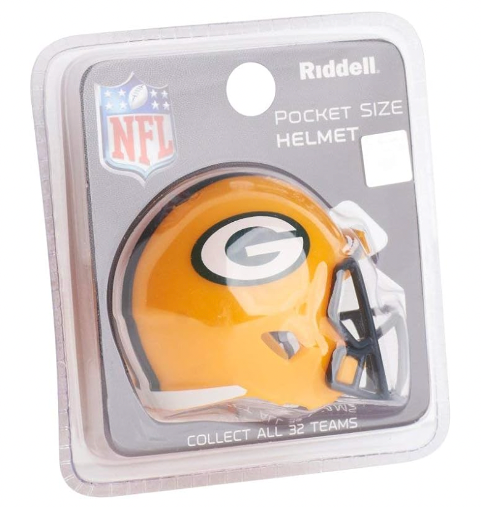 Green Bay Packers NFL Riddell Speed Pocket PRO Micro/Pocket-Size/Mini Football Helmet