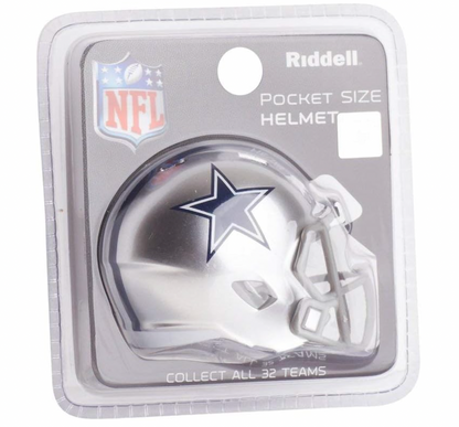 Dallas Cowboys NFL Riddell Speed Pocket PRO Micro/Pocket-Size/Mini Football Helmet - Pro League Sports Collectibles Inc.