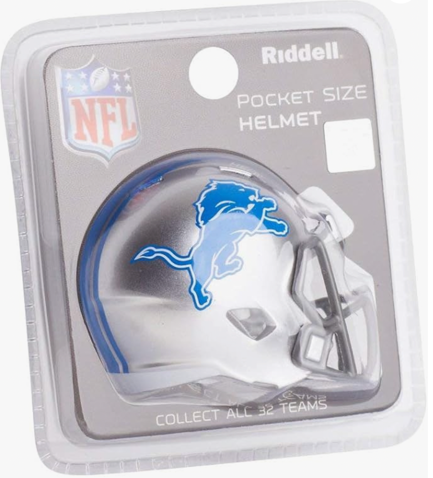 Detroit Lions NFL Riddell Speed Pocket PRO Micro/Pocket-Size/Mini Football Helmet