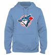 Toronto Blue Jays Cooperstown MLB Express Twill Logo Hoodie - Light Blue