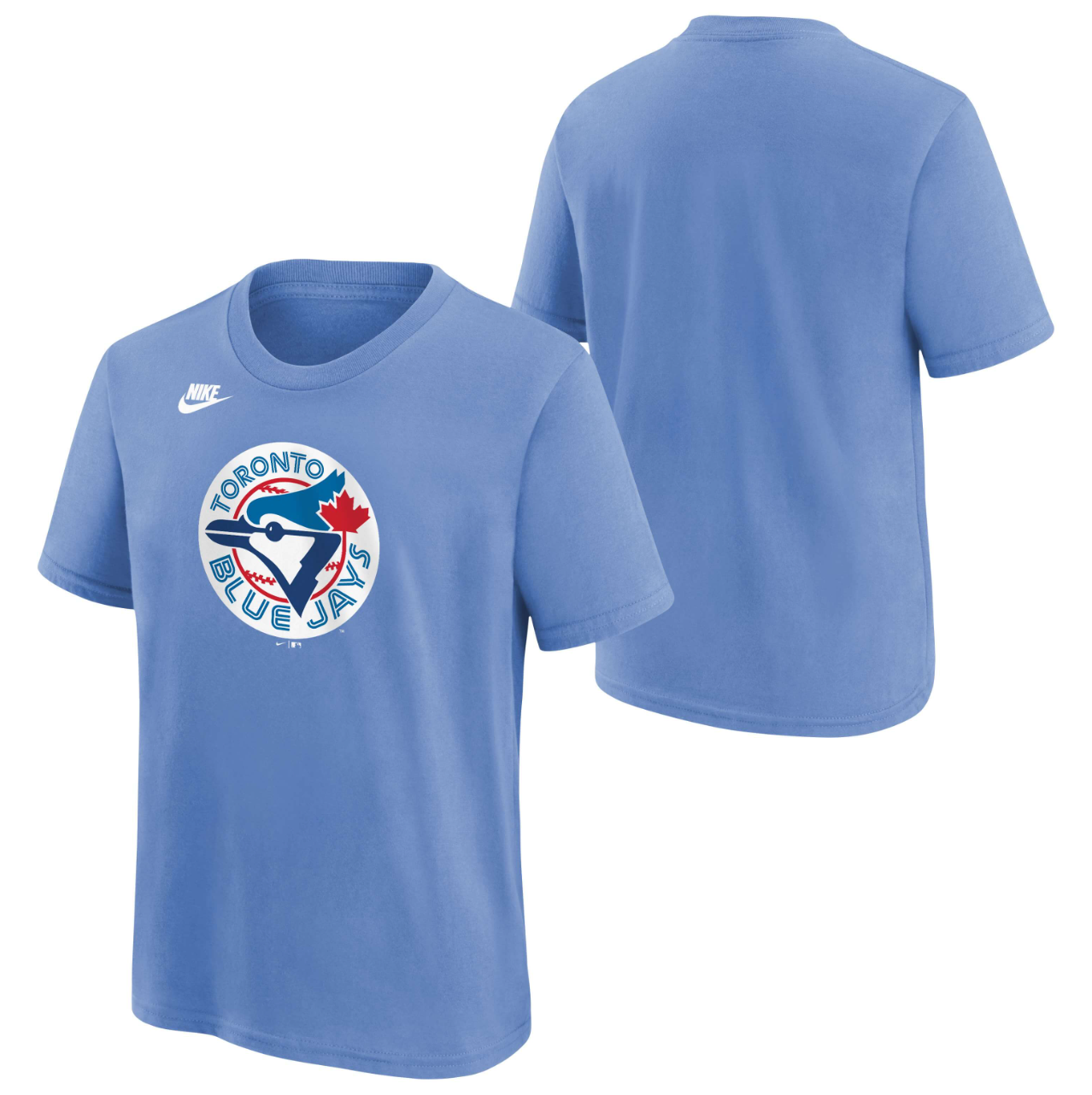 Youth MLB Toronto Blue Jays Nike Cooperstown Team Logo T-Shirt – Powder Blue - Pro League Sports Collectibles Inc.