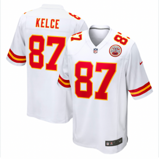 Travis Kelce Kansas City Chiefs Nike White Game Player Jersey