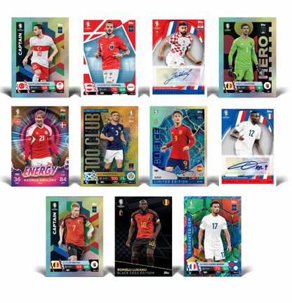 2024 Topps UEFA Euro Cup Match Attax Mini Tin "Raw Talent" 28 Cards + 3 Limited - Pro League Sports Collectibles Inc.