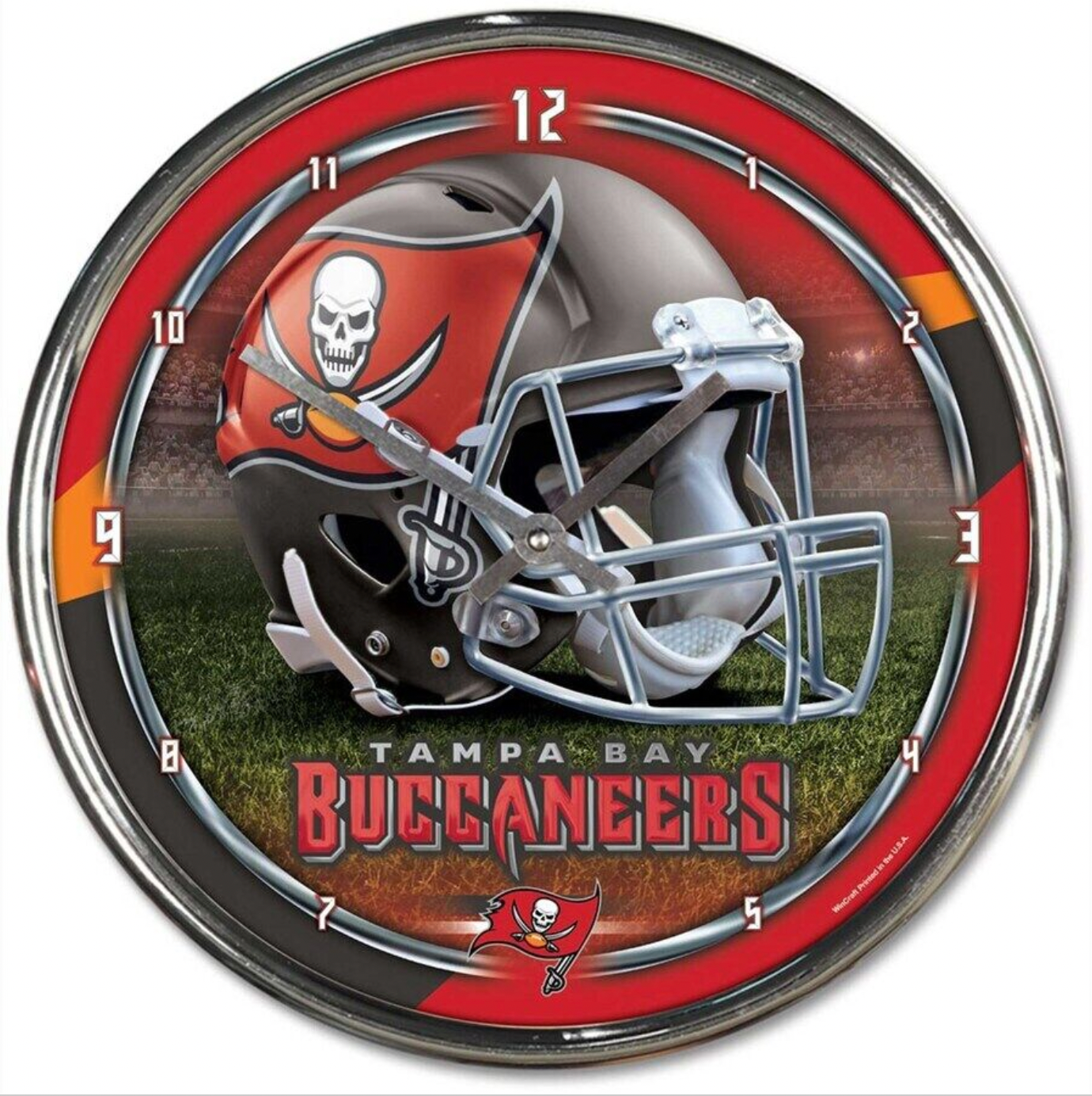 Tampa Bay Buccaneers WinCraft NHL Chrome Clock - Pro League Sports Collectibles Inc.