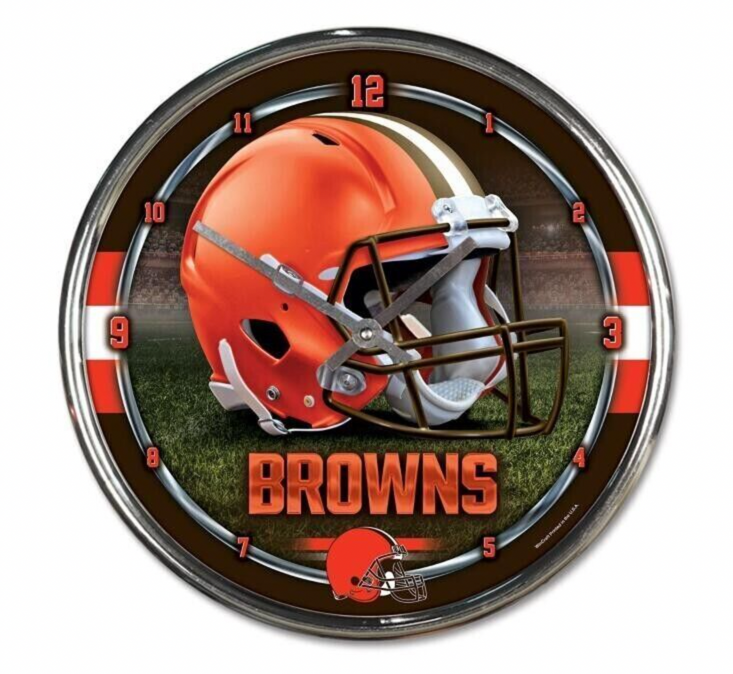 Cleveland Browns WinCraft NHL Chrome Clock - Pro League Sports Collectibles Inc.