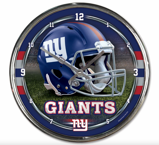 New York Giants WinCraft NHL Chrome Clock - Pro League Sports Collectibles Inc.