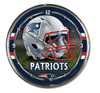 New England Patriots WinCraft NFL Chrome Clock