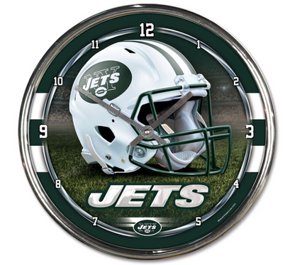 New York Jets WinCraft NFL Chrome Clock - Pro League Sports Collectibles Inc.