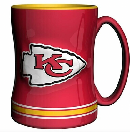 NFL Kansas City Chiefs 14oz. Sculpted Relief Mug - Pro League Sports Collectibles Inc.