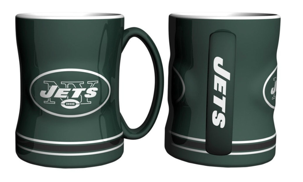 NFL New York Jets 14oz. Sculpted Relief Mug