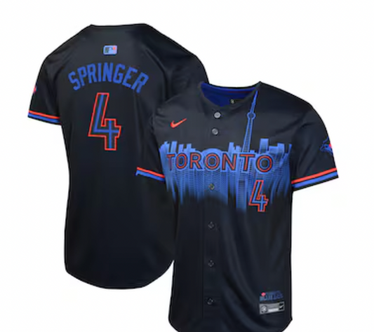 Youth 2024 Toronto Blue Jays City Connect George Springer #4 Replica Jersey