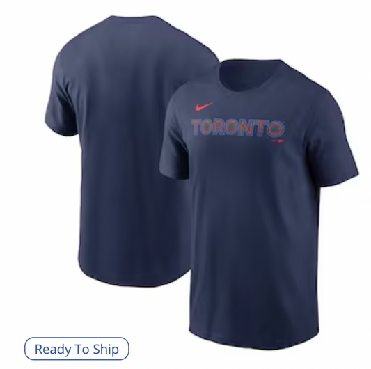 Youth Toronto Blue Jays Wordmark T-Shirt - Midnight Blue